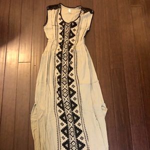 Exhilaration sage maxi dress